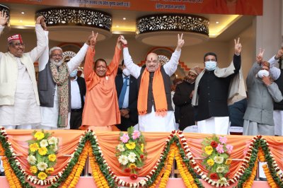 भाजपा यूपी में 300 से अधिक सीटों पर जीत की राह पर आगे बढ़ चली है: अमित शाह