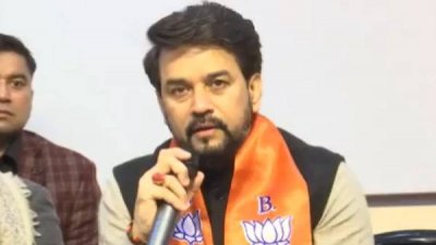 BARABANKI में रोड शो करते केंद्रीय मंत्री ANURAG THAKUR, देखिए LIVE