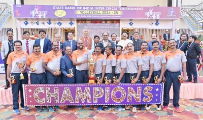 स्टेट बैंक इंटर सर्कल वॉलीबॉल टूर्नामेंट में तिरुवनंतपुरम मंडल की टीम विजयी