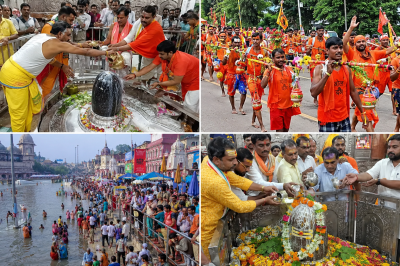 काशी से अयोध्या और प्रयागराज तक शिवालयों में उमड़ी श्रद्धालुओं की भीड़, जगह-जगह रुद्राभिषेक और जलाभिषेक
