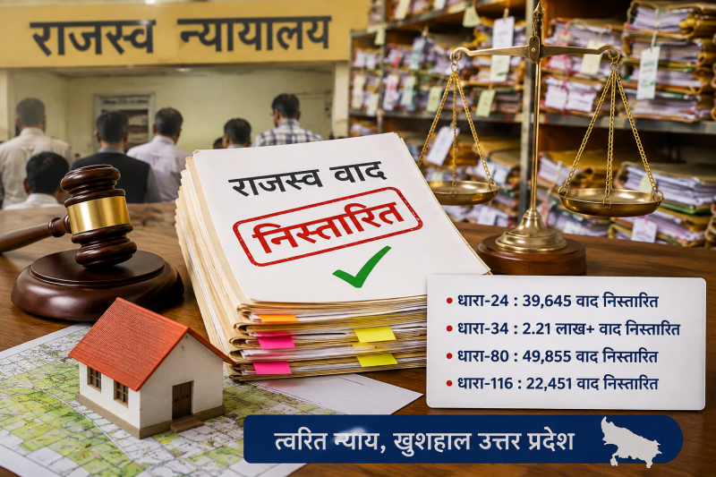योगी सरकार में राजस्व वादों के त्वरित निस्तारण को मिली रफ्तार, लाखों मामलों का हुआ निपटारा