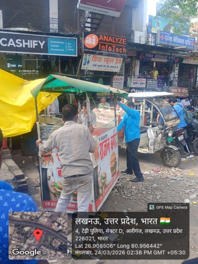 अवैध अतिक्रमण पर लखनऊ नगर निगम का सख्त अभियान, 25 दुकानें हटाईं