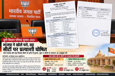 यूपी-बिहार विधान परिषद चुनाव में भाजपा ने खोले पत्ते, 10 सीटों पर प्रत्याशी घोषित